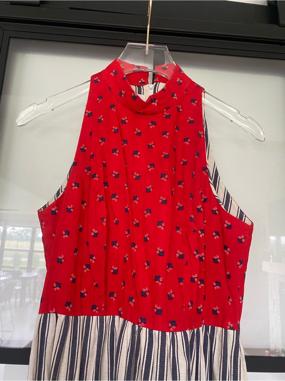 Peter Thousand rare vintage 1970s whimsical pockets halter-neck midi dress - Picture 2 of 11